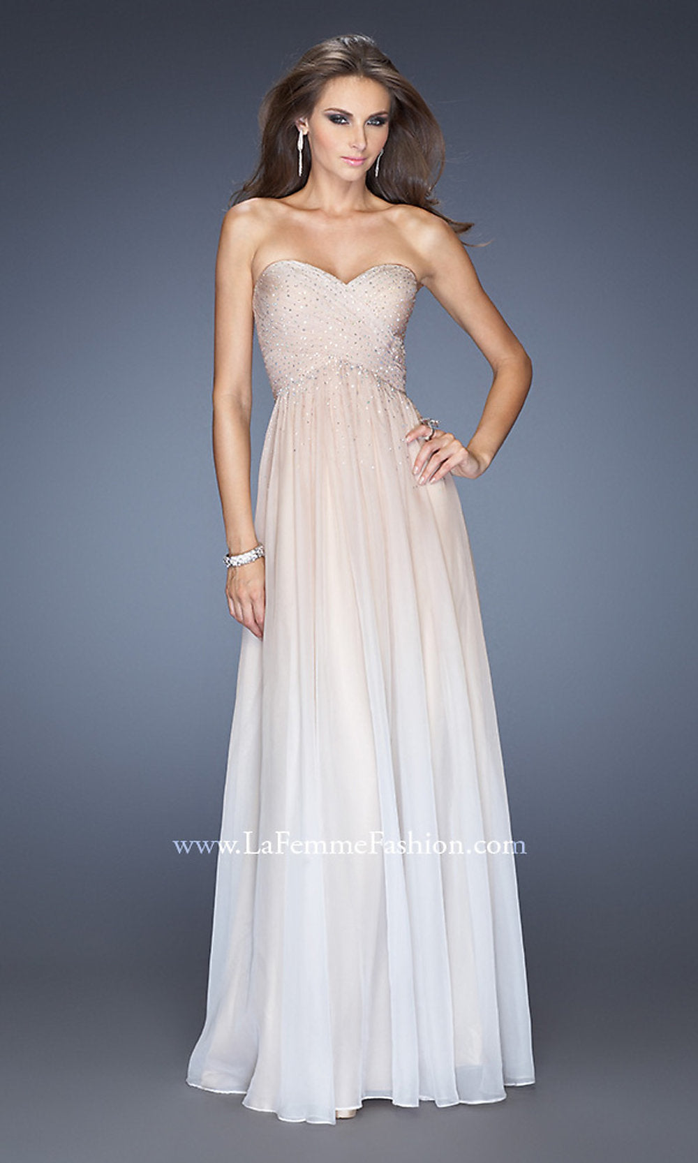 La Femme-Floor Length La Femme Formal Dress